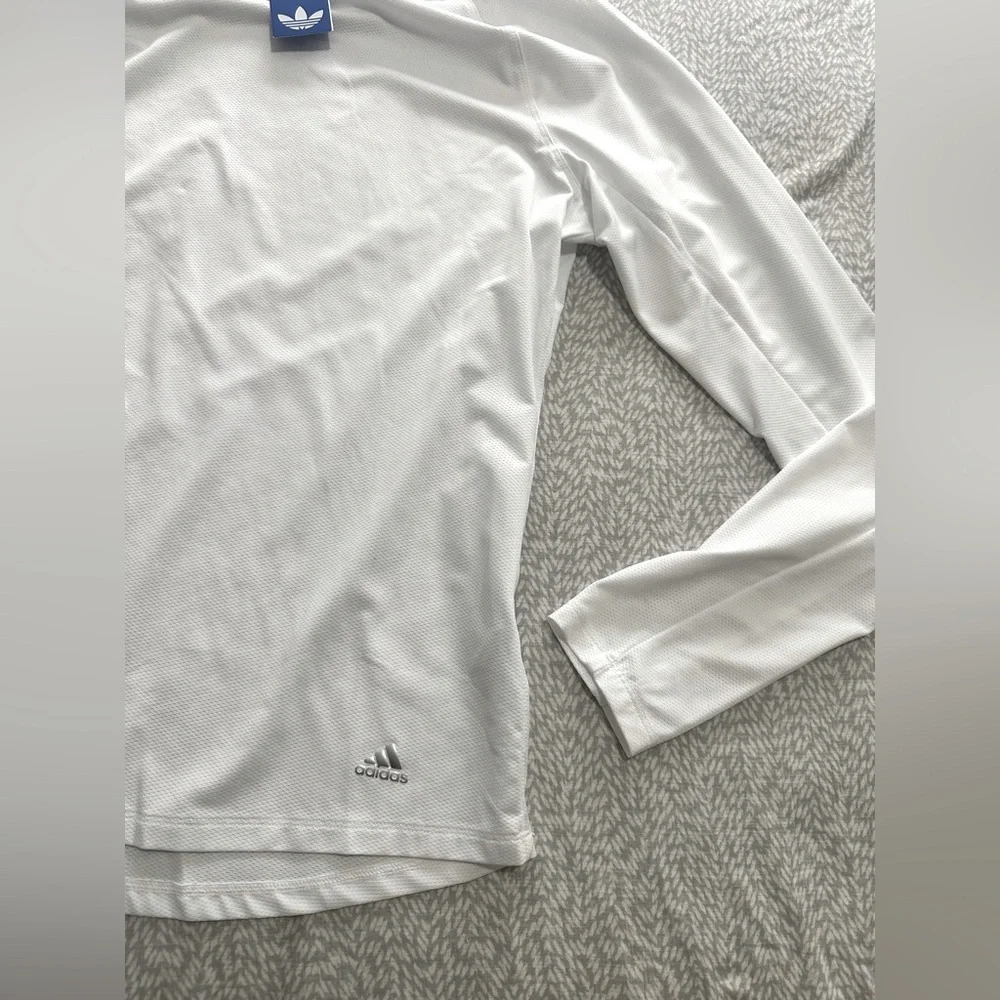 Adidas Women's Classic White Long Sleeve Tee - Picture 4 of 5